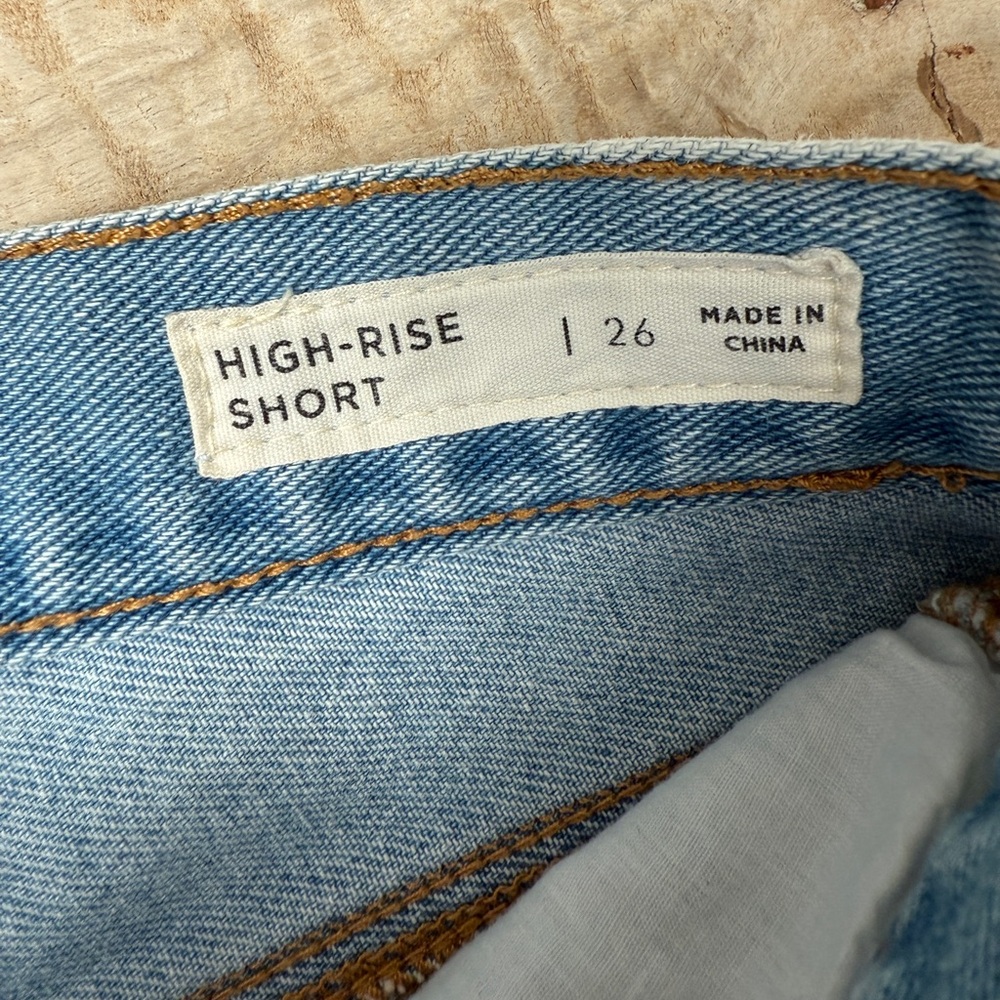 Bullhead Denim Co. Distressed High Rise Festival Denim Shorts | Size 26 - Picture 9 of 9